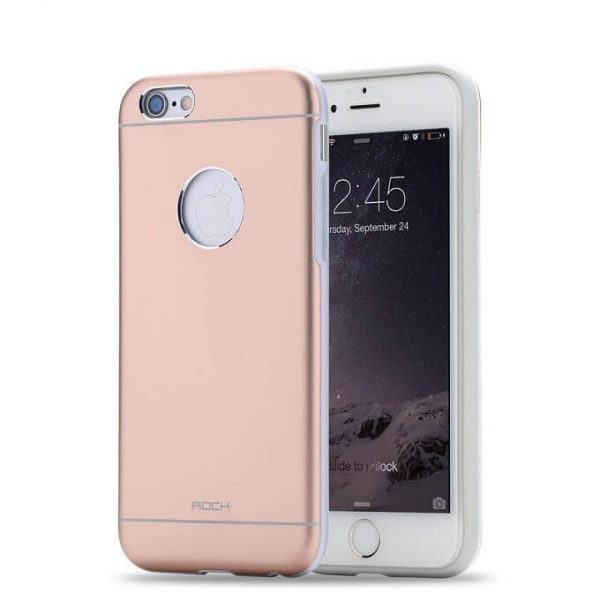 Rock ® Orgin Series Protective Shell TPU+Metal Back Cover For iPhone 6 / 6s