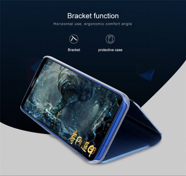 Luxury Mirror Clear View Standing Flip Cover For Apple iPhone / Samsung