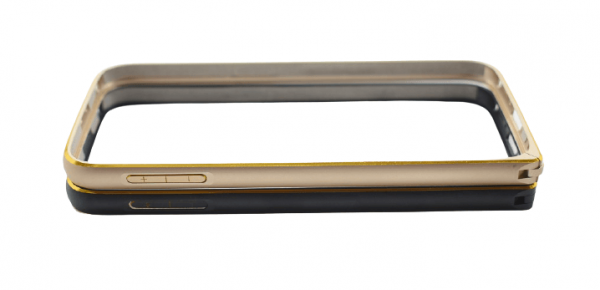 Luxury Leather Metal Bumper Back Cover For Samsung Galaxy S6