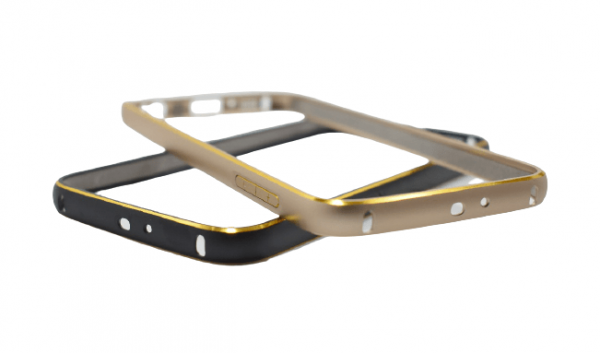 Luxury Leather Metal Bumper Back Cover For Samsung Galaxy S6