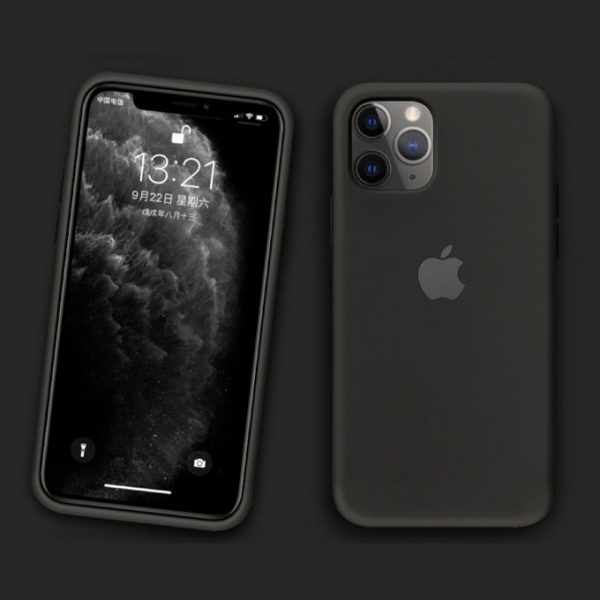 Apple iPhone Logo Matte Silicone Back Cover For iPhone 11 Pro / 11 Pro Max