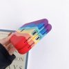 Fashion Rainbow Silicone Back Cover For iPhone 12 Series Fashion Rainbow Silicone Back Cover For iPhone 12 Series