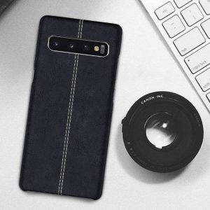 Vorson ® Lexja Series Double Stitch Leather Back Cover For iPhone / Samsung