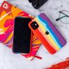 Fashion Rainbow Silicone Back Cover For iPhone 12 Series Fashion Rainbow Silicone Back Cover For iPhone 12 Series