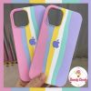 Fashion Rainbow Silicone Back Cover For iPhone 12 Series Fashion Rainbow Silicone Back Cover For iPhone 12 Series