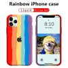 Fashion Rainbow Silicone Back Cover For iPhone 12 Series Fashion Rainbow Silicone Back Cover For iPhone 12 Series