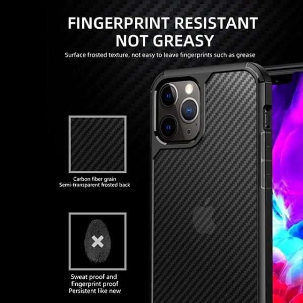 Carbon Fiber Armor Transparent Matte Cover For iPhone 13 Series-2