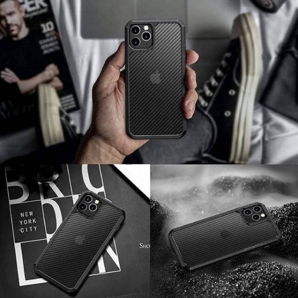 Carbon Fiber Armor Transparent Matte Cover For iPhone 13 Series-9
