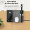 ROCK ® 3 in 1 10W Foldable Wireless Charger With Leather Charger Pad ROCK ® 3 in 1 10W Foldable Wireless Charger With Leather Charger Pad
