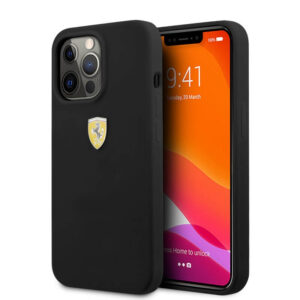 Ferrari Microfiber Silicone Mobile Cover For iPhone 13 Series-1