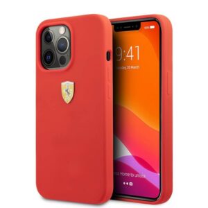 Ferrari Microfiber Silicone Mobile Cover For iPhone 13 Series-4