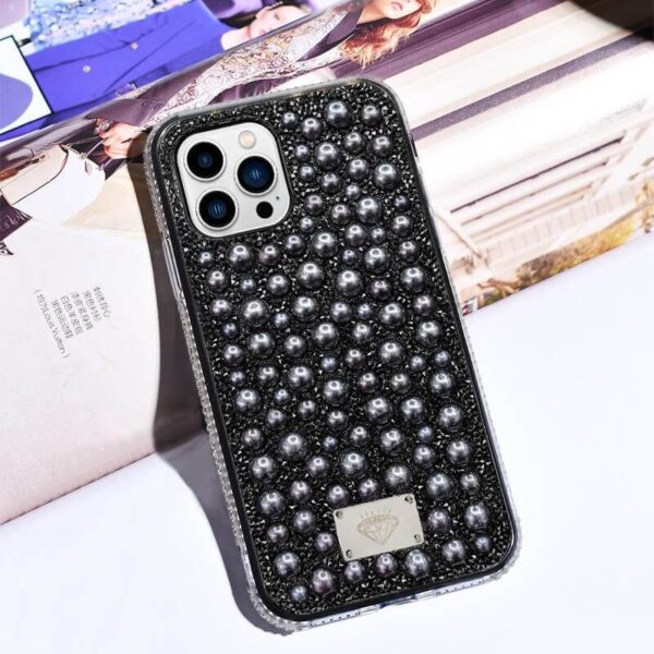 Luxury Women Design Bling Pearl Mobile Cover For iPhone 13 Series-8