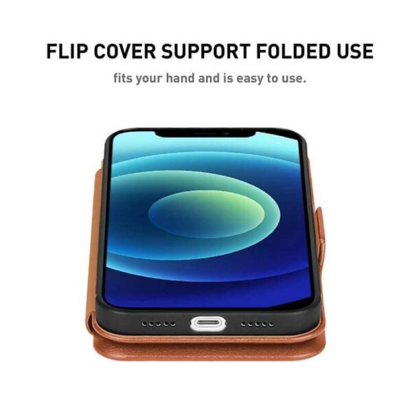 Puloka Multi Function Card Holder Leather Flip Wallet Mobile Cover For Apple iPhone 13 Series-10