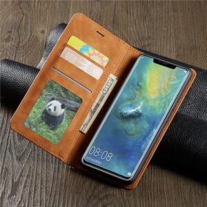 X-Rock Luxury Leather Magnetic Card Holder Wallet Flip Cover For iPhone 11 Series (Army Green)